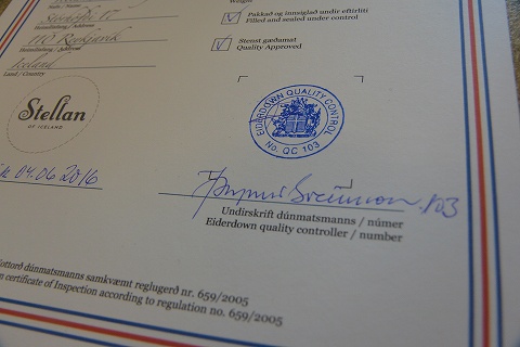 アイスランド政府が発行する原産地証明書
